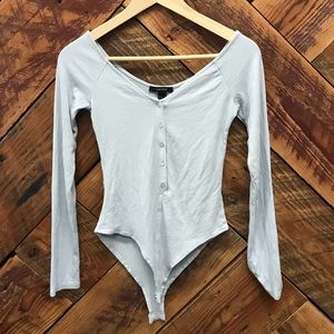 Light Blue Forever 21 Bodysuit